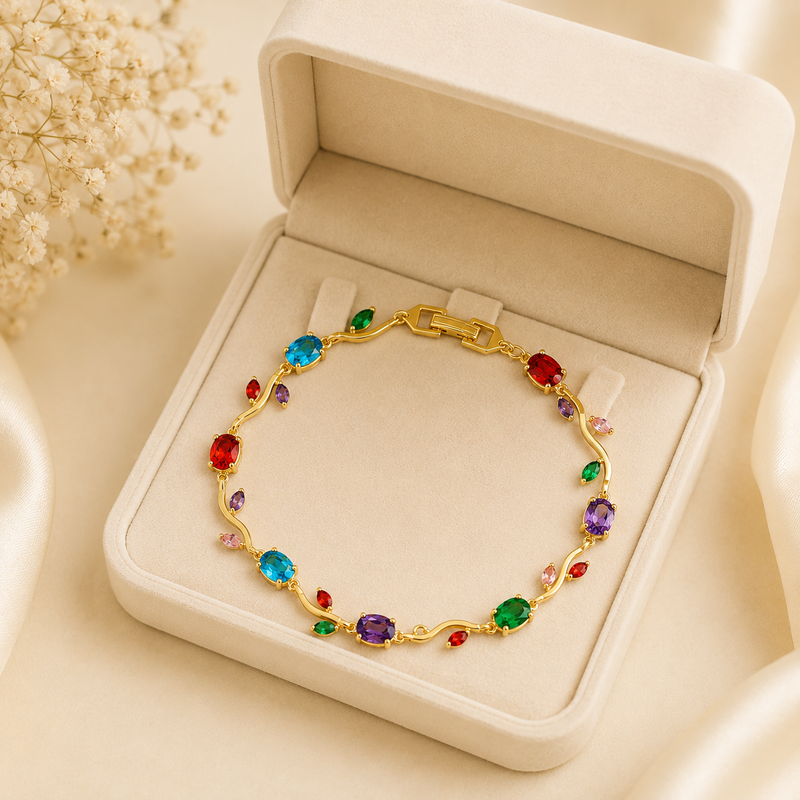 Buy Designer Multi color Tulip Pattern bracelet For women