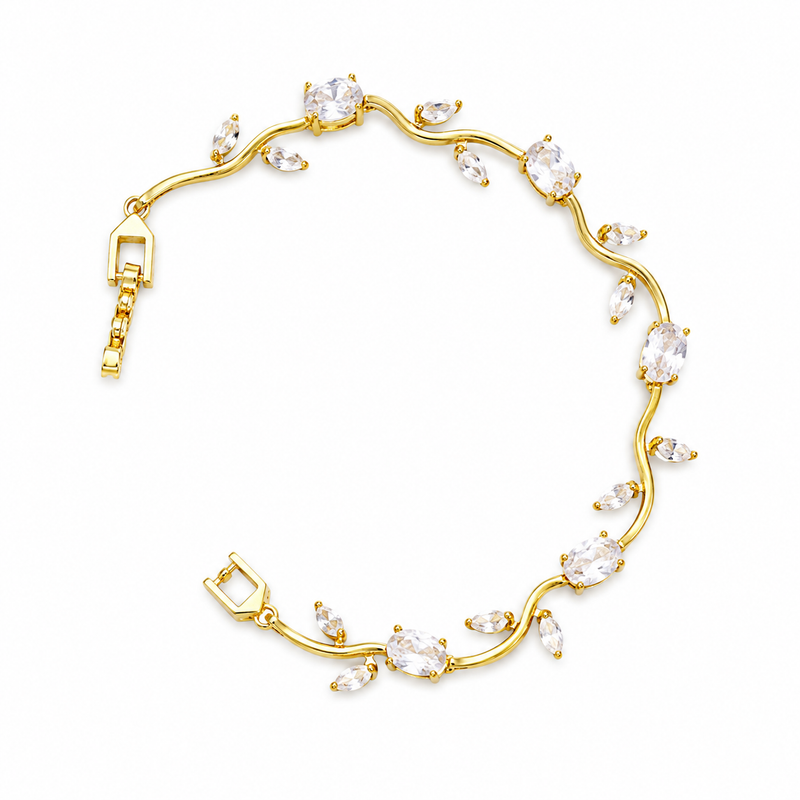 Buy latest trending tulip Crystal white color Tulip Bracelet