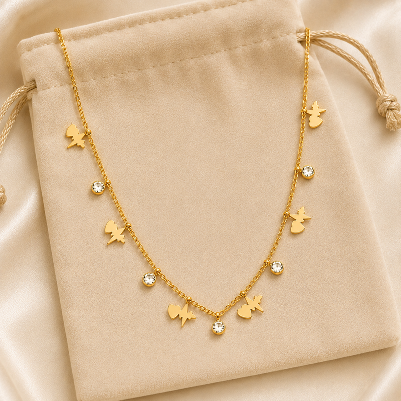 Buy Premium Gold Heartbeat Charm Chain Pendant Necklace For women
