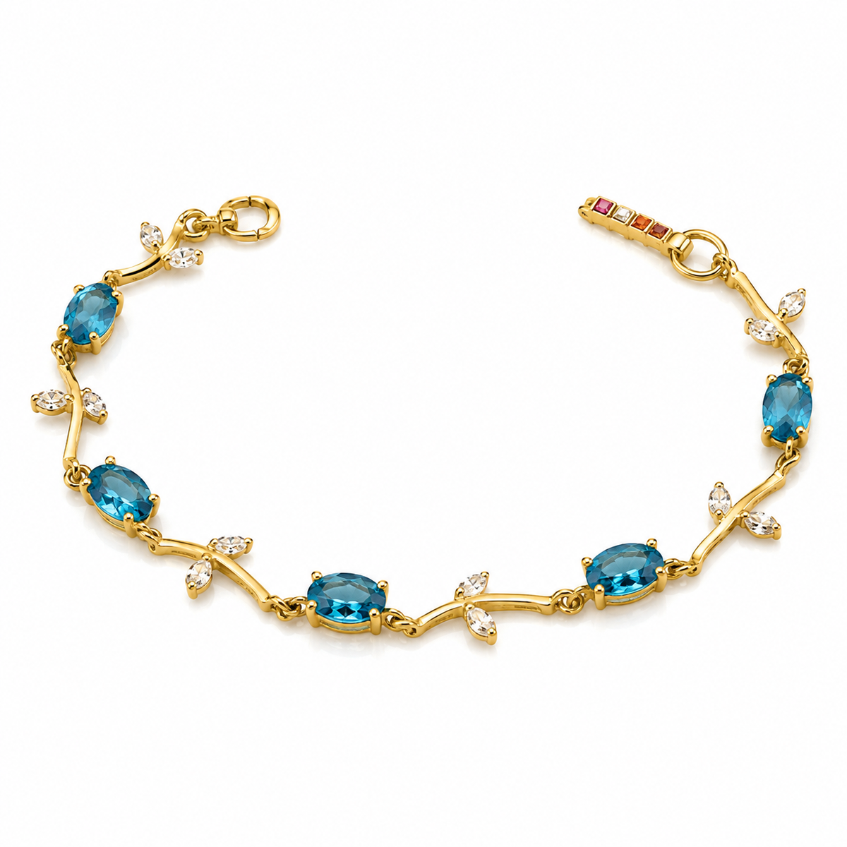 Buy Sky-blue Color Tulip Pattern Bracelet for women