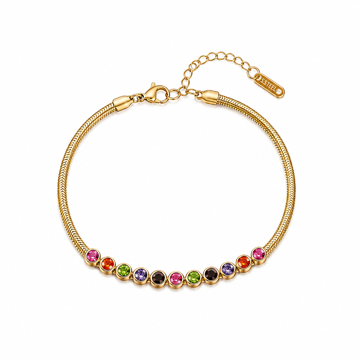 Buy Latest Trending Multi color diamond work Bracelet for women