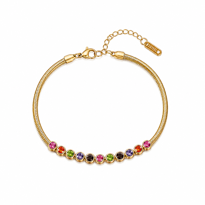Buy Latest Trending Multi color diamond work Bracelet for women