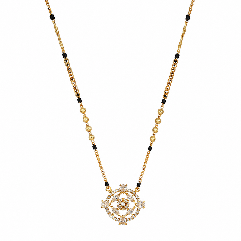 Elegant Floral Pendant Mangalsutra for Daily Wear