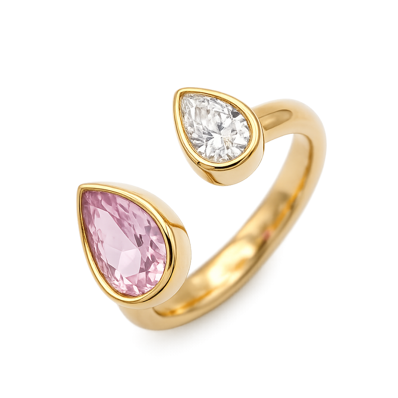 Trending Luxe Pear Cut Open Cocktail Ring