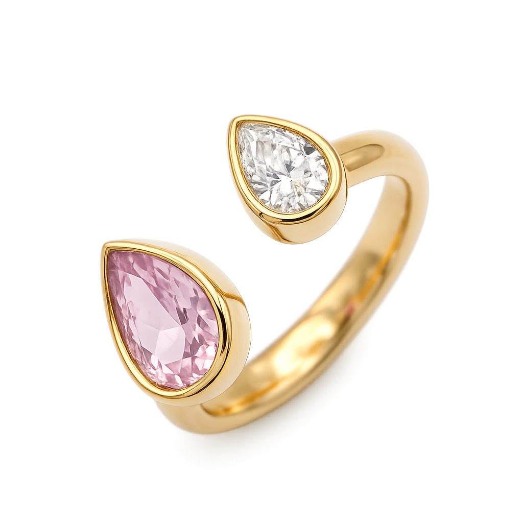 Trending Luxe Pear Cut Open Cocktail Ring