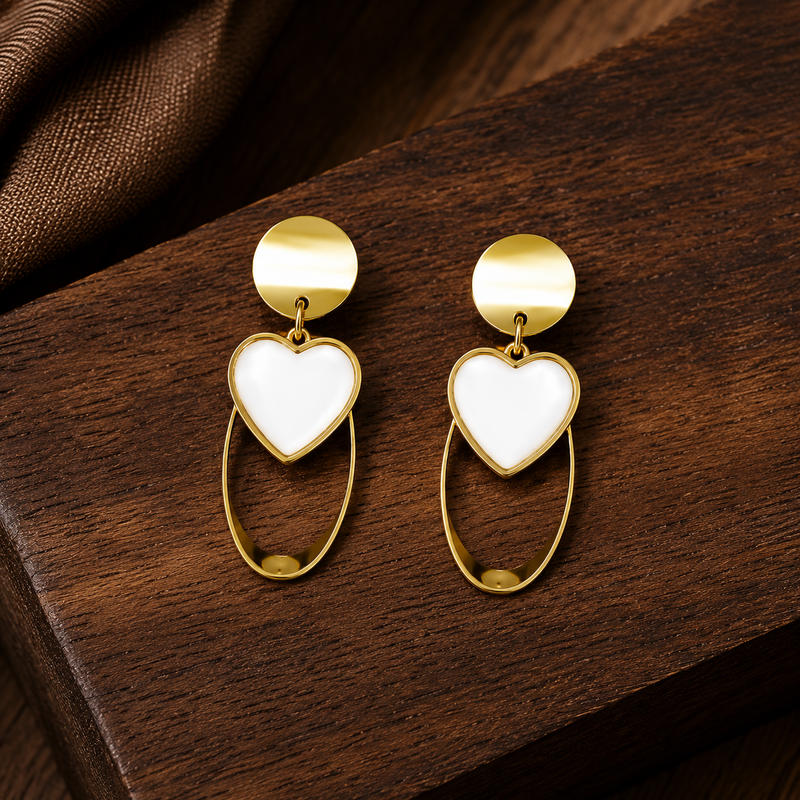 Buy trending anti tarnish Heart pattern Earring For Women