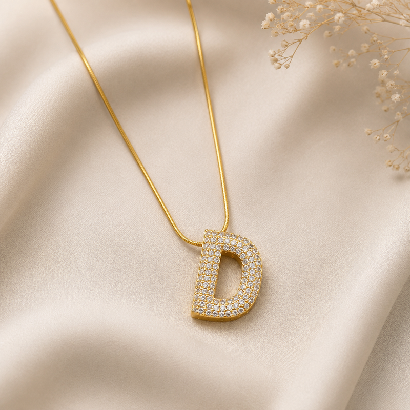 Buy Trending pattern Alphabetic Chain Pendant For Girl