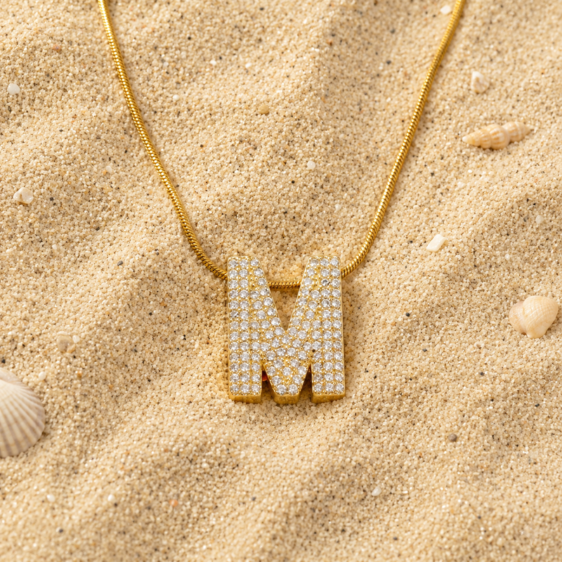Buy Designer Alphabet Pattern Chain Pendant For Girl