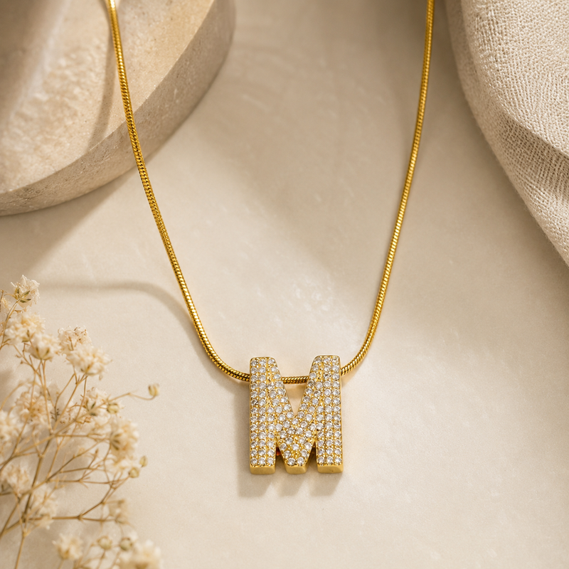 Buy Designer Alphabet Pattern Chain Pendant For Girl