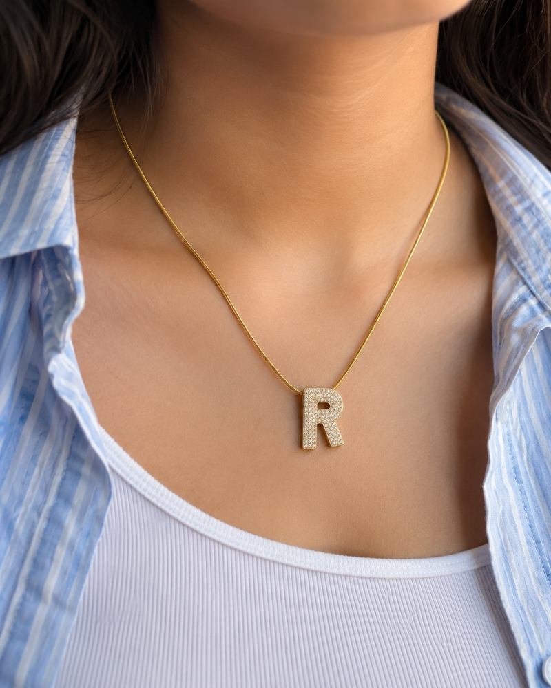 Buy Designer Alphabetic Chain Pendant For Girl