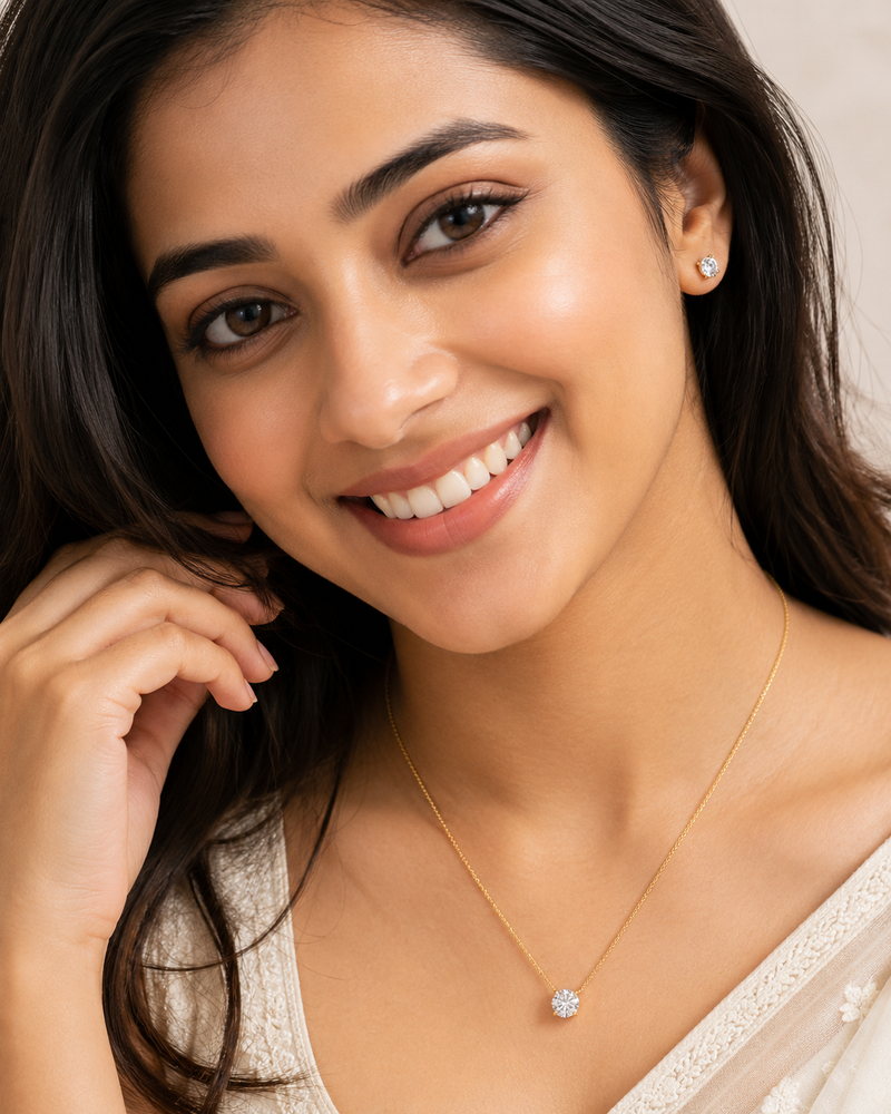 Yamiluxe Elegant Solitaire Pendant Necklace for Women