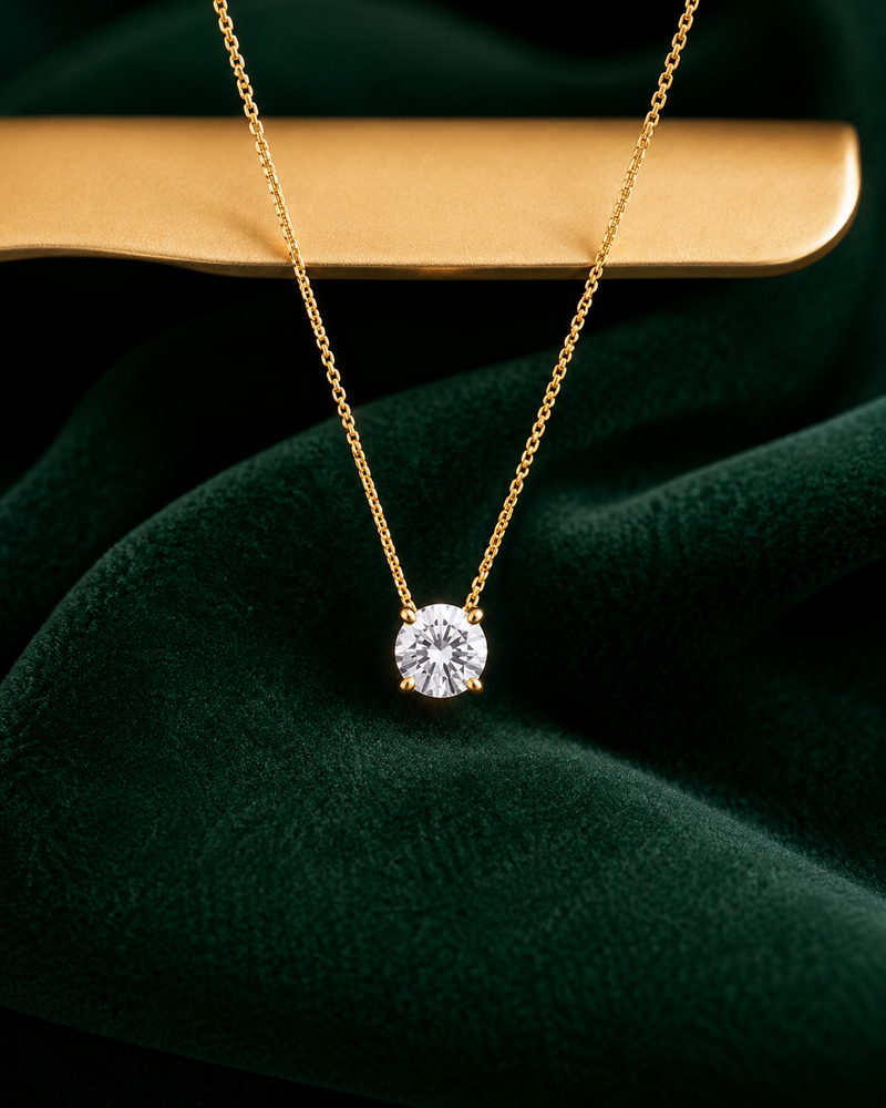 Yamiluxe Elegant Solitaire Pendant Necklace for Women