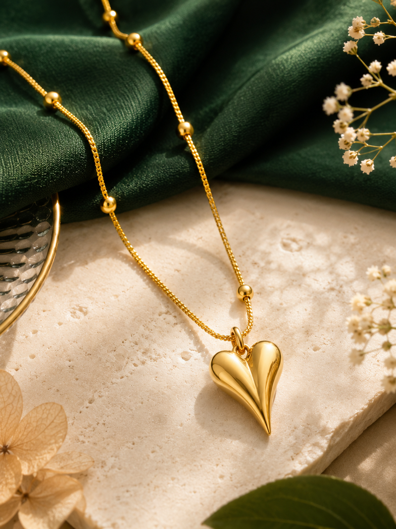 Elegant Heart Shaped Pendant Necklace for Women