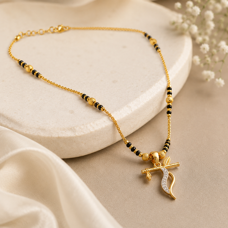 Designer Daily Wear Krishna Flute Mangalsutra for Women