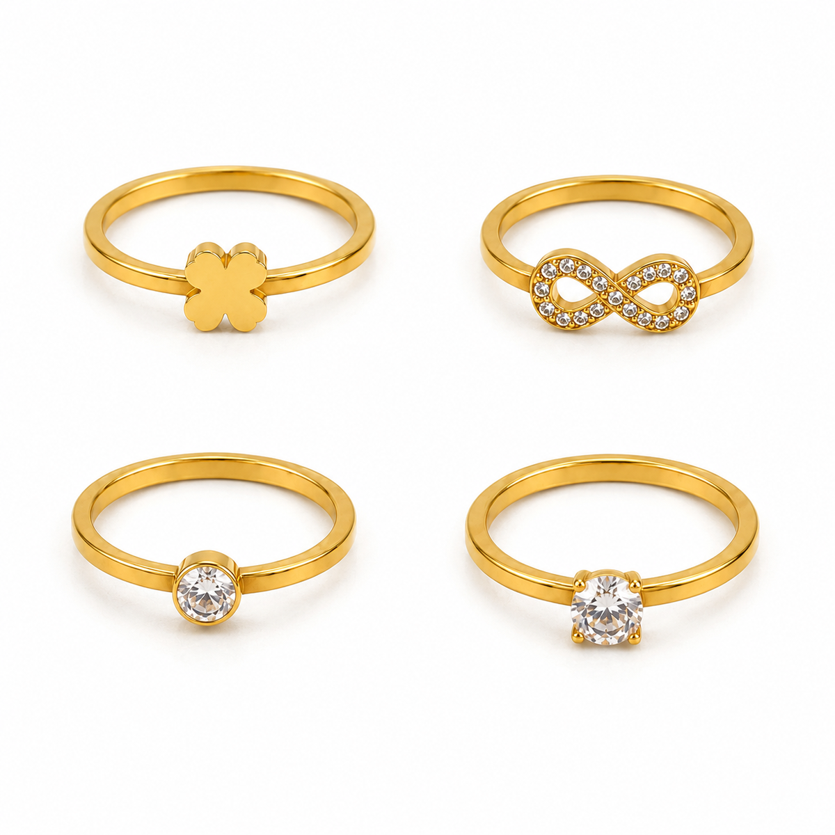 Elegant Golden colour combo Rings for Every Occasion