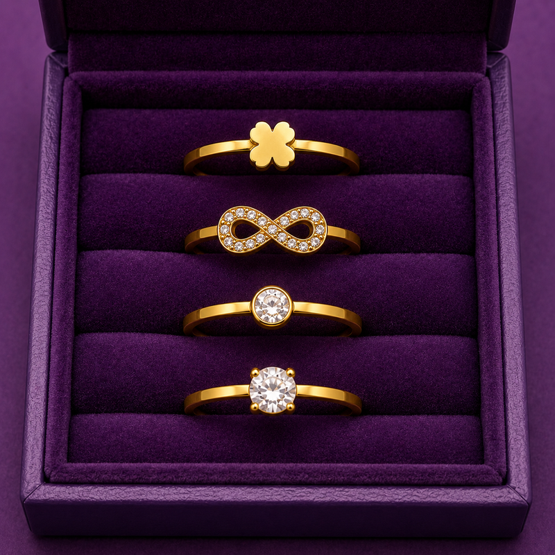 Elegant Golden colour combo Rings for Every Occasion