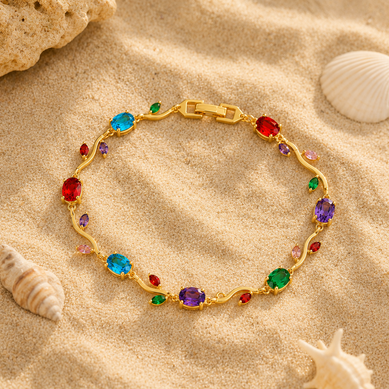 Buy Designer Multi color Tulip Pattern bracelet For women