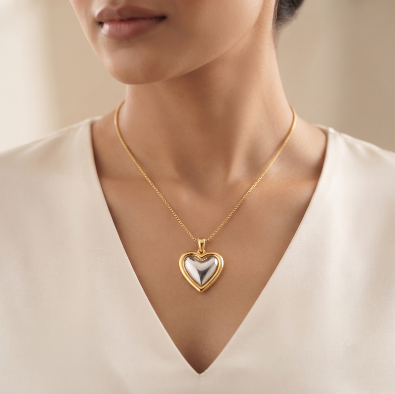 Buy Heart Stone pattern Chain pendant for Women