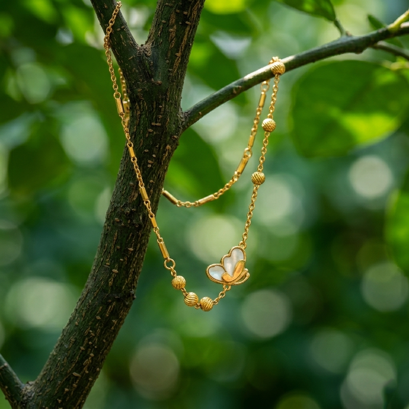 Buy latest Designer butterfly Pattern Chain Pendant for Girl