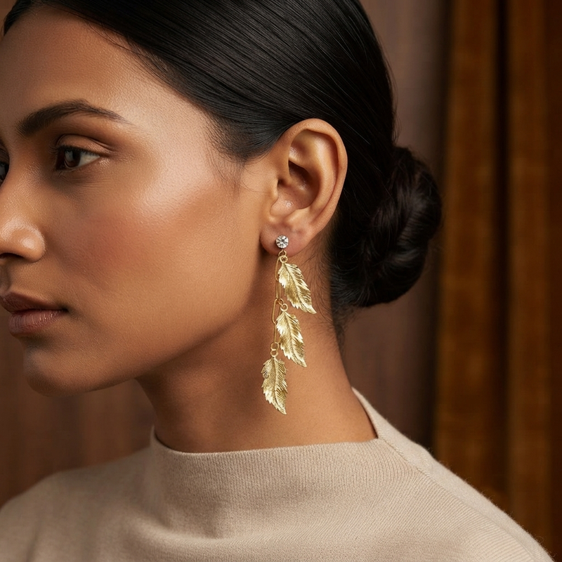 Buy trending leaf pattern earring for women for daily wear
