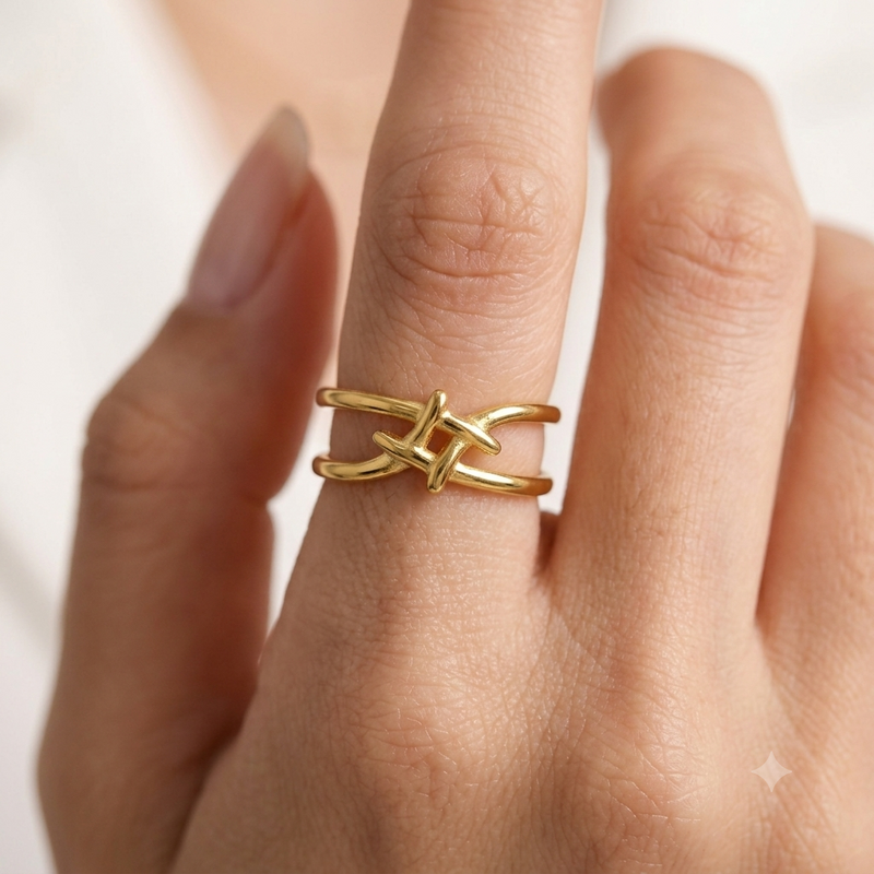 Modern Gold Airplane Ring | Adjustable Wanderlust Jewelry