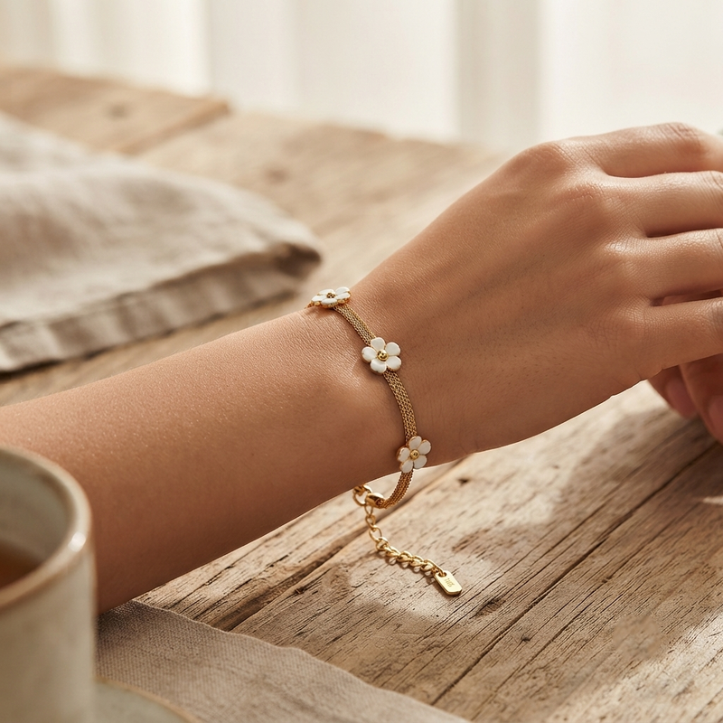 Buy Flower Pattern Bracelet For women Specially wear on function