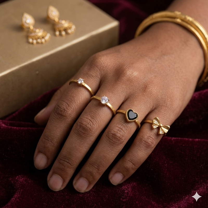 Elegant Golden colour combo Rings for Every Occasion