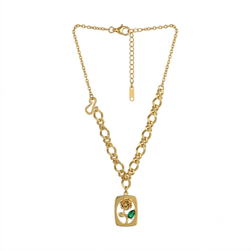 But Latest Trending Flower pattern Chain Pendant For Women