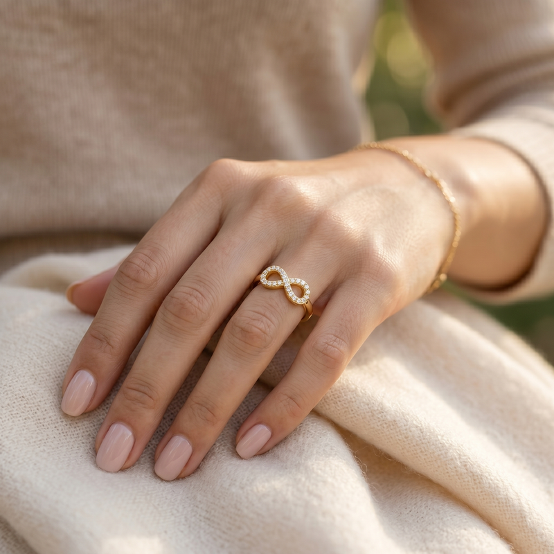Buy Trending Diamond Work Infinity Ring For women and girl