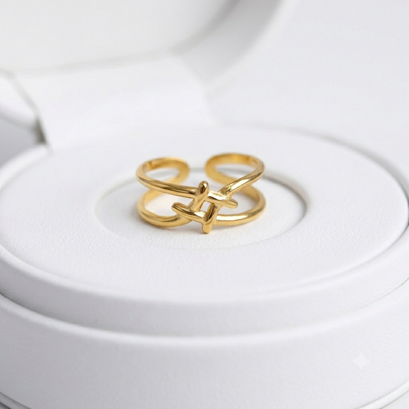 Modern Gold Airplane Ring | Adjustable Wanderlust Jewelry