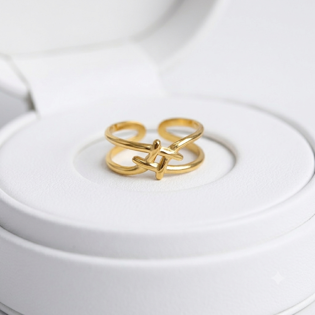 Modern Gold Airplane Ring | Adjustable Wanderlust Jewelry