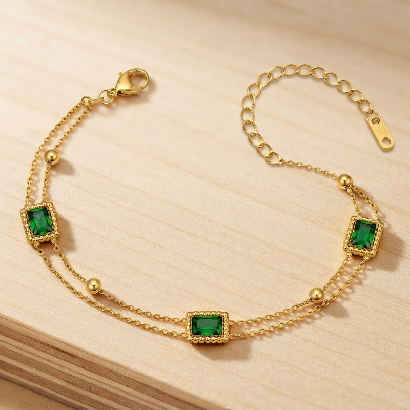 Buy Green Diamond Work Trending Bracelet for women