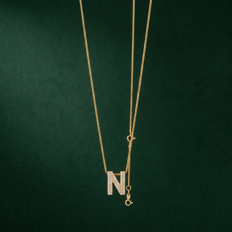 Buy latest Alphabetic pattern Chain Pendant For girl