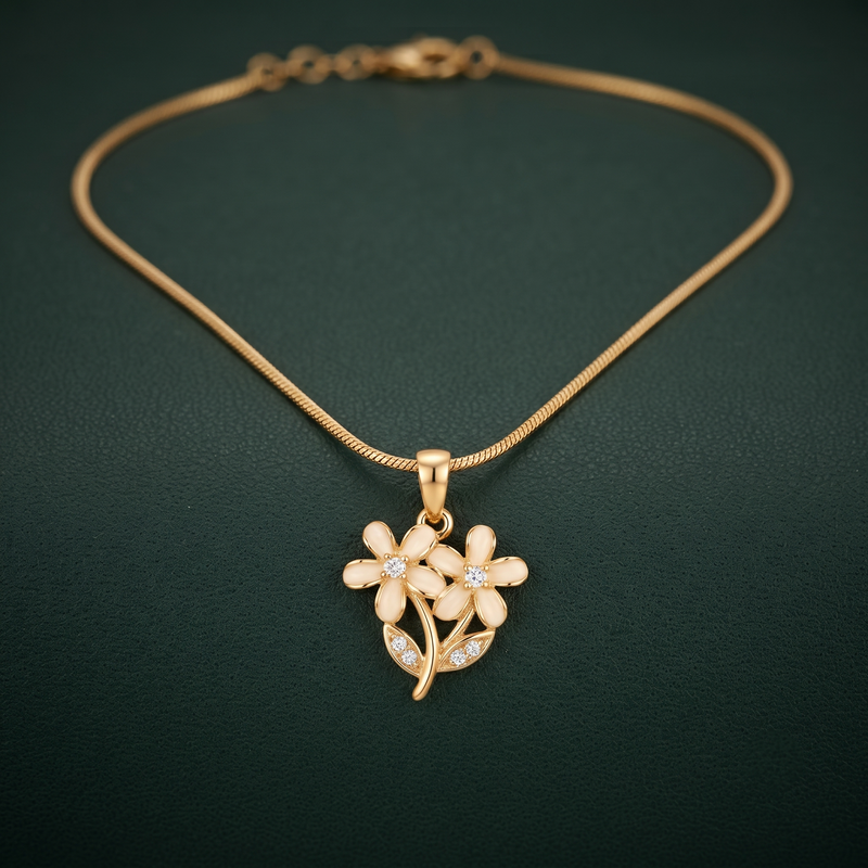 Buy Designer Flower Pattern Chain pendant For women