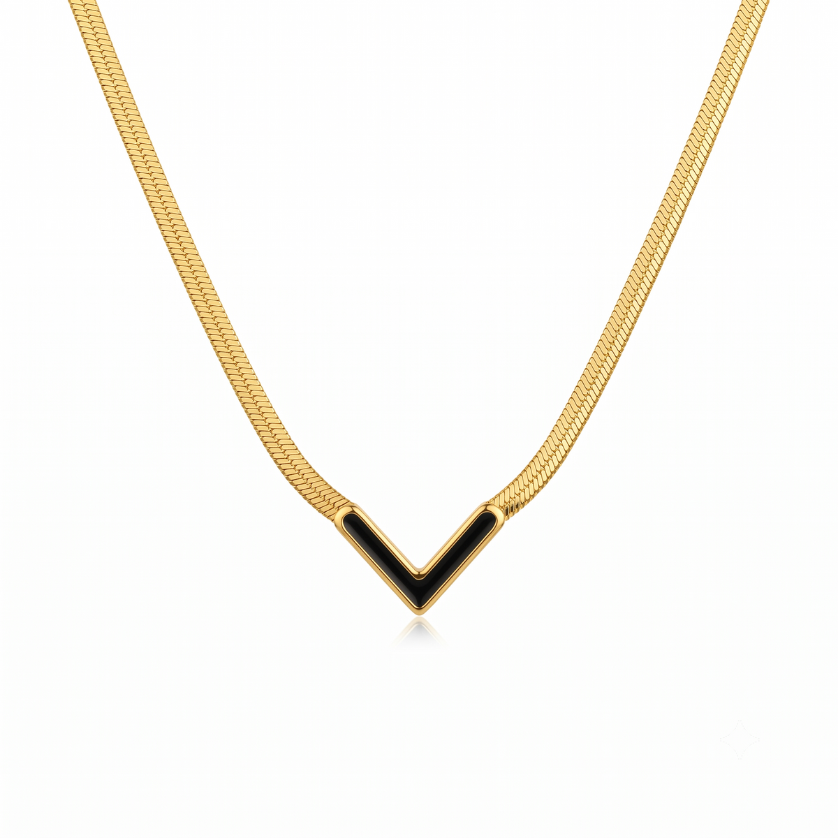 Buy Designer Black color V shaped Chain pendant for women