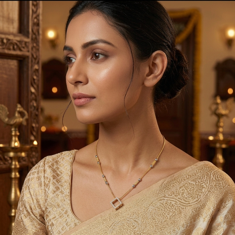 Elegant Geometric Mangal sutra Necklace for Women