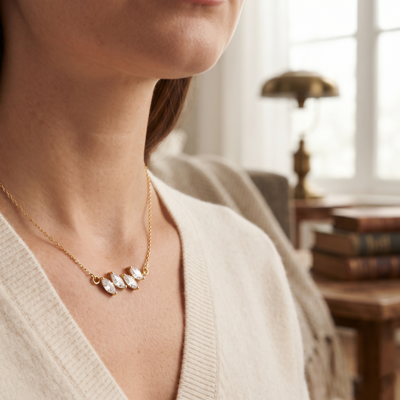 Buy Latest Trending Four Diamond Work Chain Pendant for Women