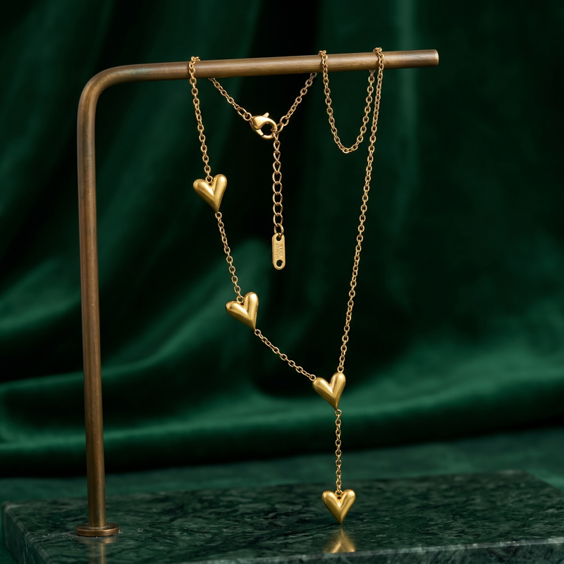 Yamiluxe Sweetheart Cascade Necklace for Women