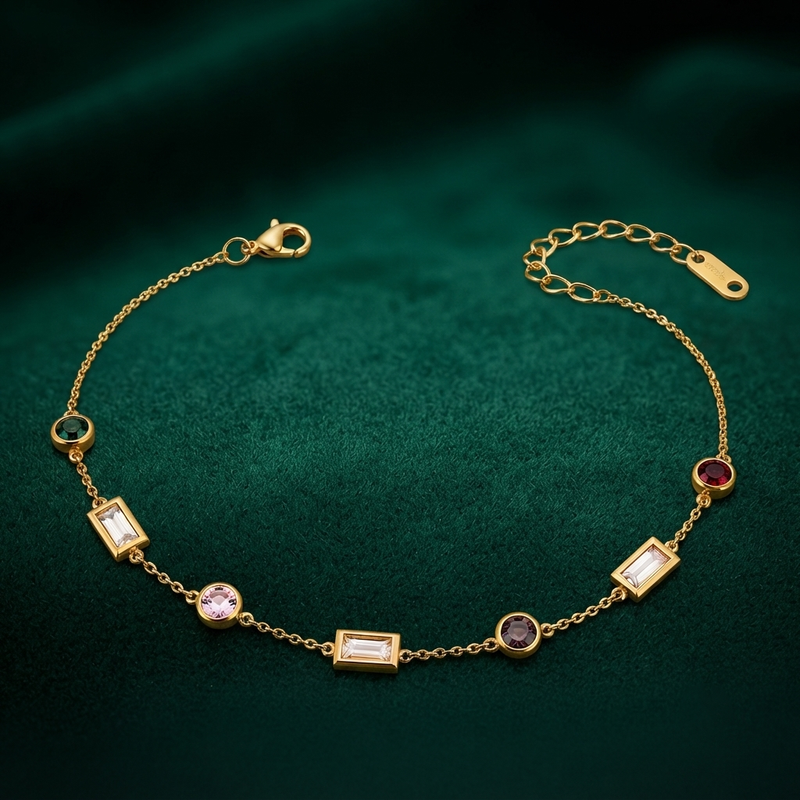 Latest Multi Color Stone Work Bracelet For women
