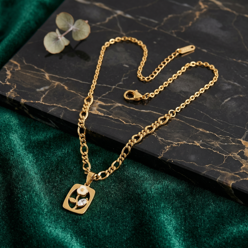 Buy latest Trending flower Pattern Chain Pendant For women