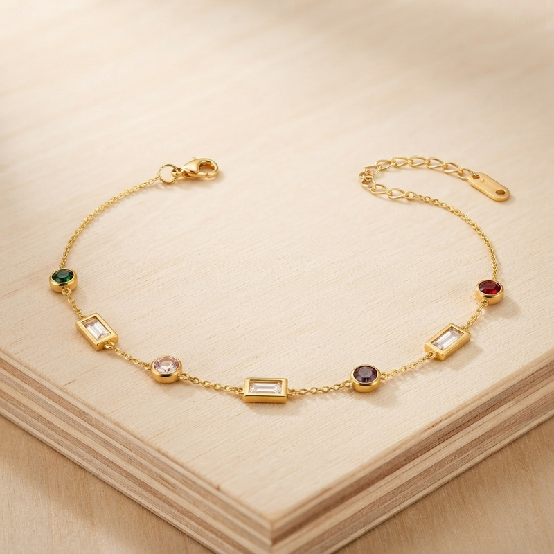 Latest Multi Color Stone Work Bracelet For women