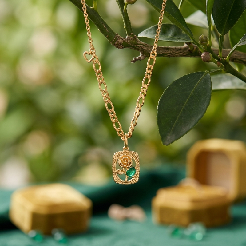 But Latest Trending Flower pattern Chain Pendant For Women