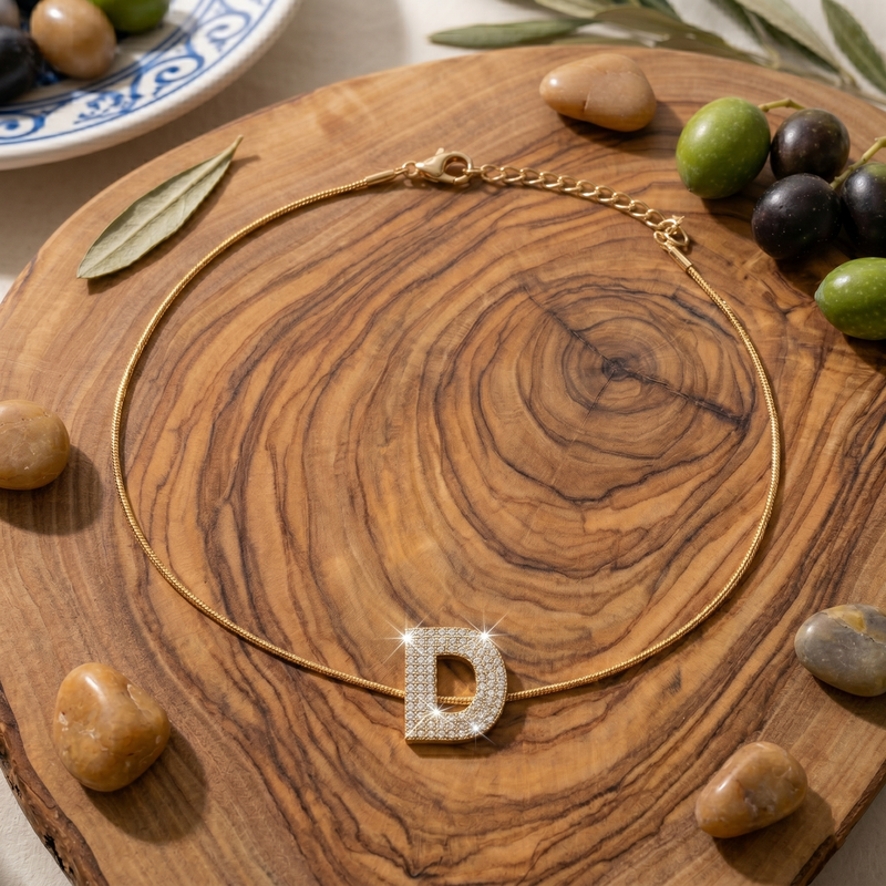 Buy Trending pattern Alphabetic Chain Pendant For Girl