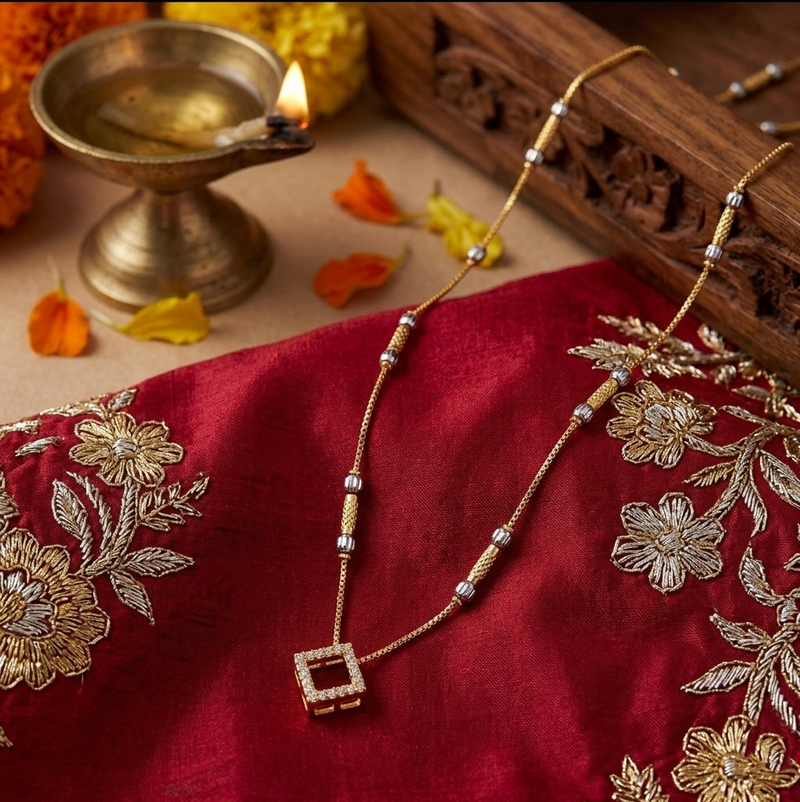 Elegant Geometric Mangal sutra Necklace for Women
