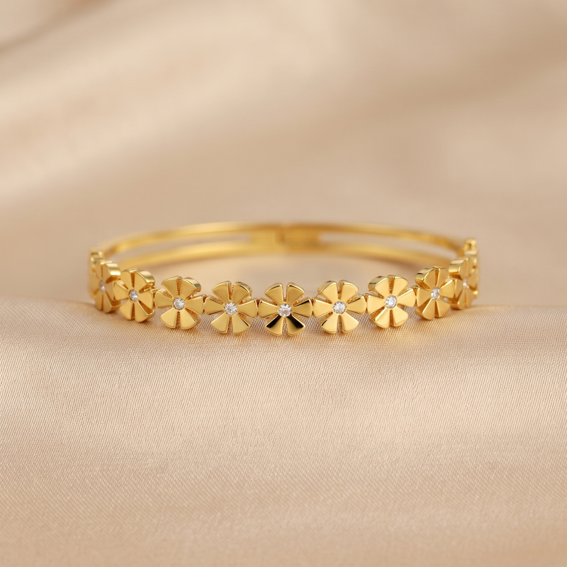 Buy Multi Flower Work Solid bracelet for women or girl