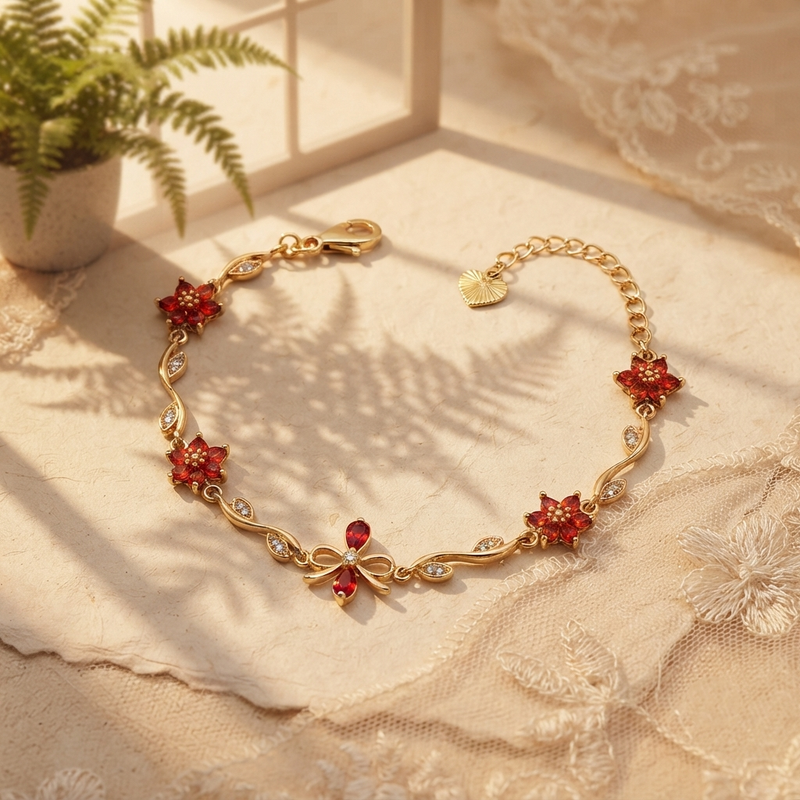 Buy Latest Trending Tulip Pattern Chain bracelet for women