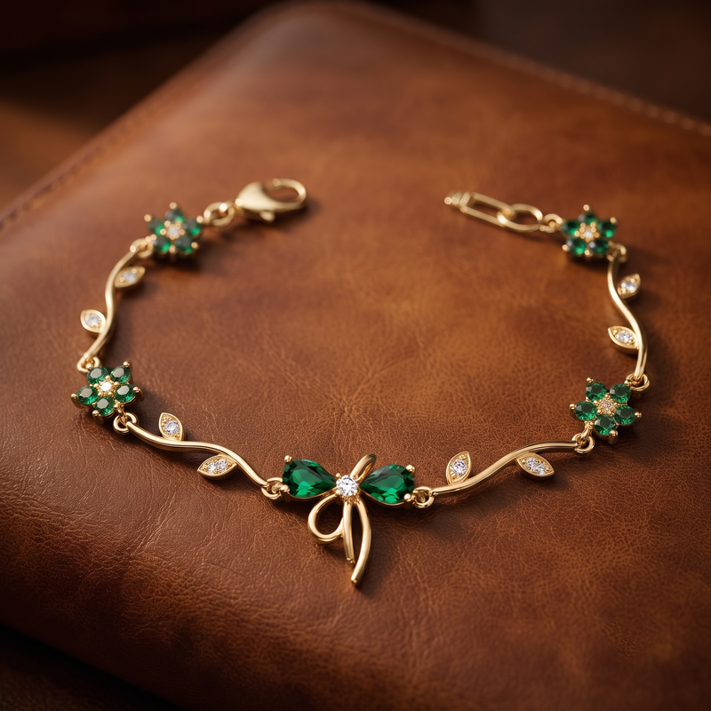 Buy Latest Trending Green color Tulip Pattern Bracelet for women