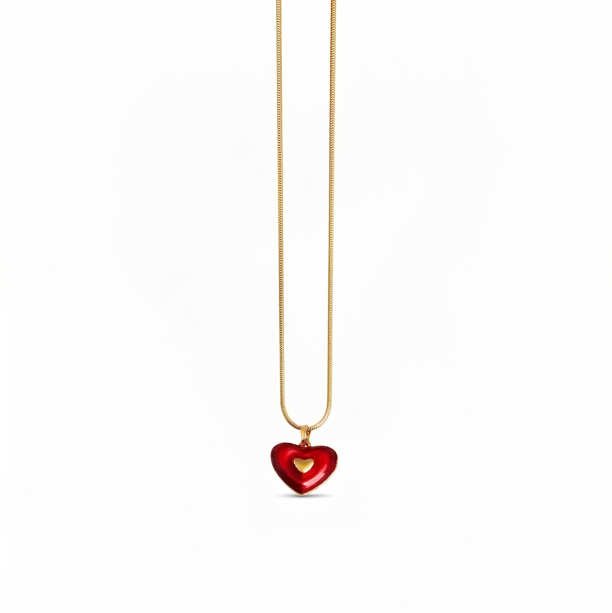 Buy Latest trending Red Color Heart pattern Chain pendant for women