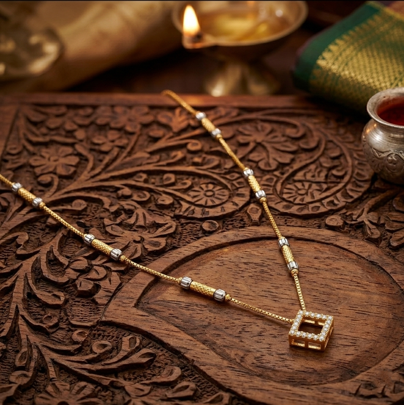 Elegant Geometric Mangal sutra Necklace for Women