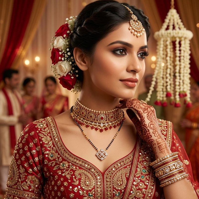 Elegant Floral Pendant Mangalsutra for Daily Wear